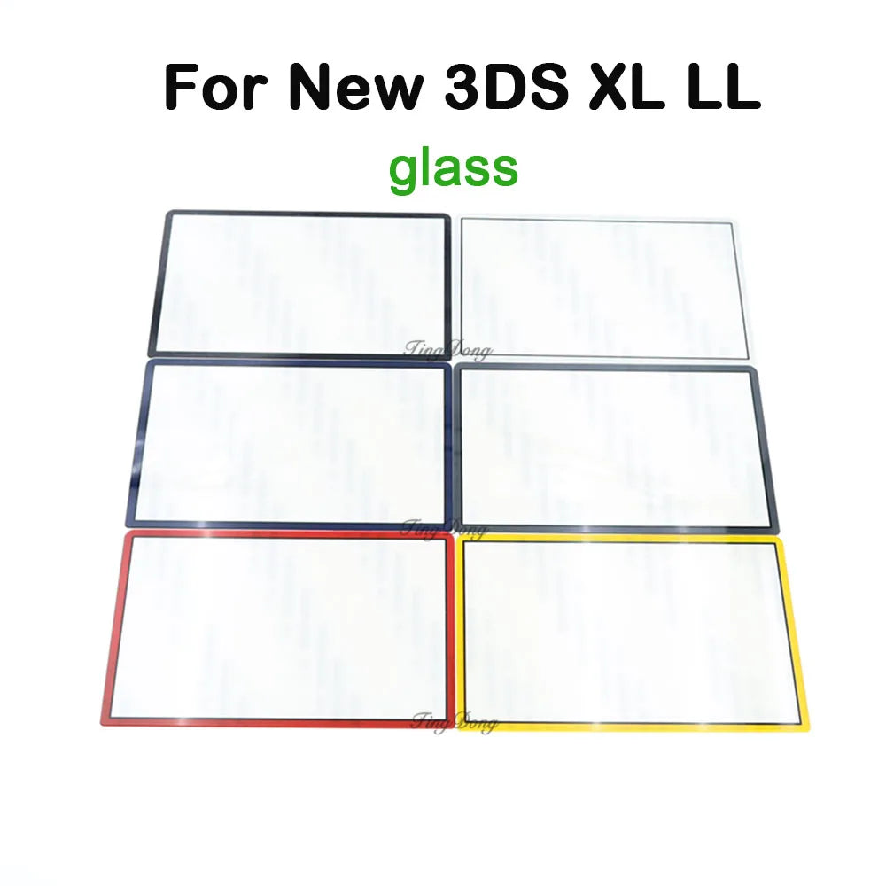 1PC Plastic or Glass Upper Front Top Screen Frame Lens LCD Screen protection Cover For 3DS XL LL New 3DSXL LL screen Lens