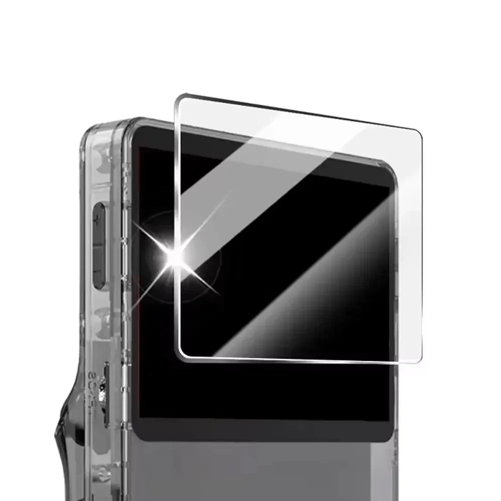 Case + Glass for R36S Game Console Travel Carrying Storage Bag & Screen Protectors Tempered Glass Films for R36 S Accessories