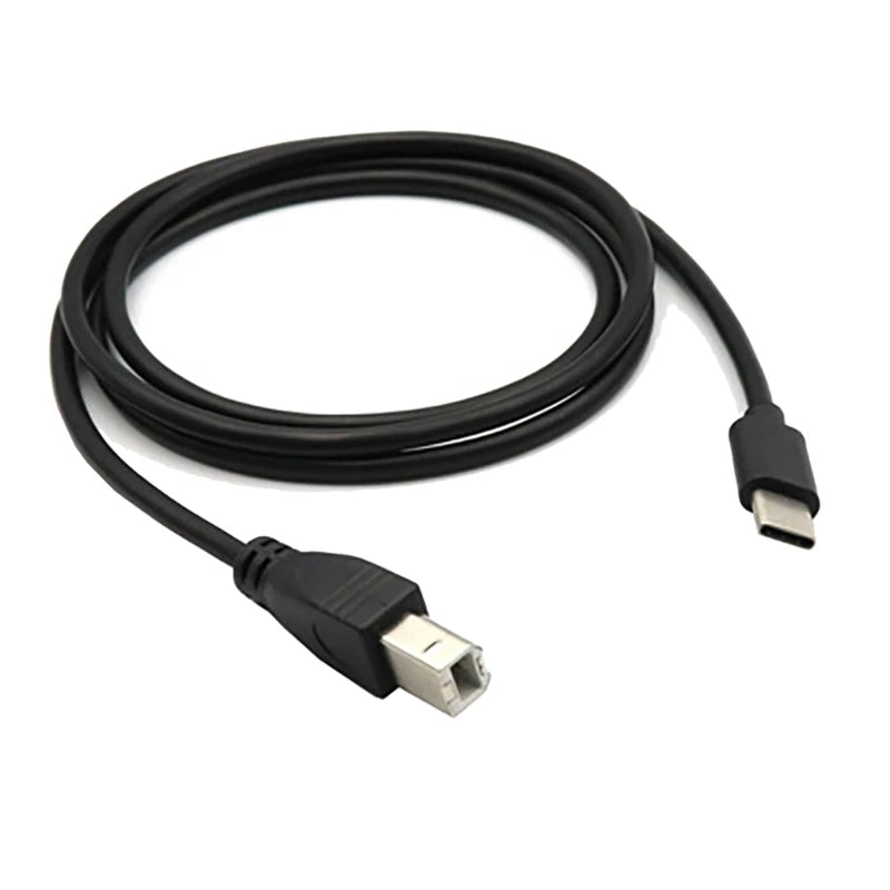 Durable Type C to USB B Printer Cable OTG Piano Connection Cord Devices to Printers, Scanners, 100cm/150cm/200cm