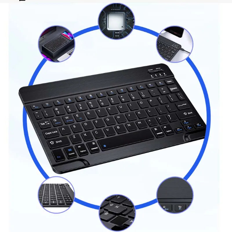 with Bluetooth Keyboard Mouse for Teclast T65 Max T70 T60 Plus T50HD 78Key 10inch Rechargeable Wireless Keyboard Mice Set Combo