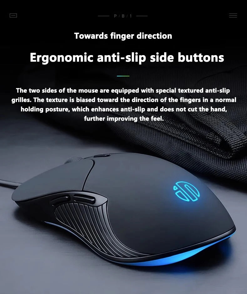 INPHIC B2 USB Wired Mouse Silent Office Gaming Mouse for PC and Laptops
