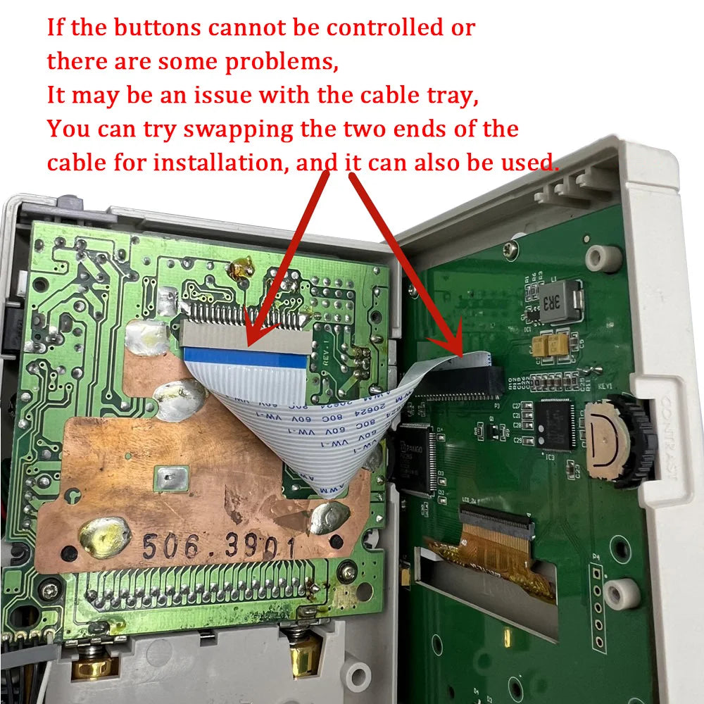 2.5" Grayscale IPS LCD ScreenKits for GameBoy GB DMG Original Size Pixel-Perfect High-Brightness LCD, No Shell Cutting Required